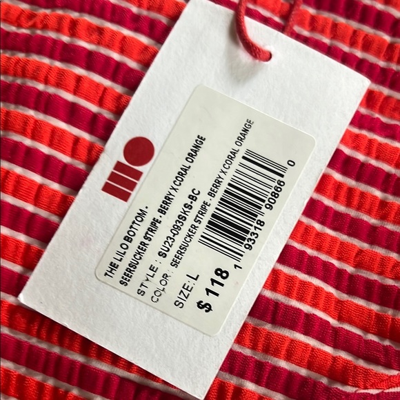 Red Striped Ruffle Bikini Set - Picture 3 of 3